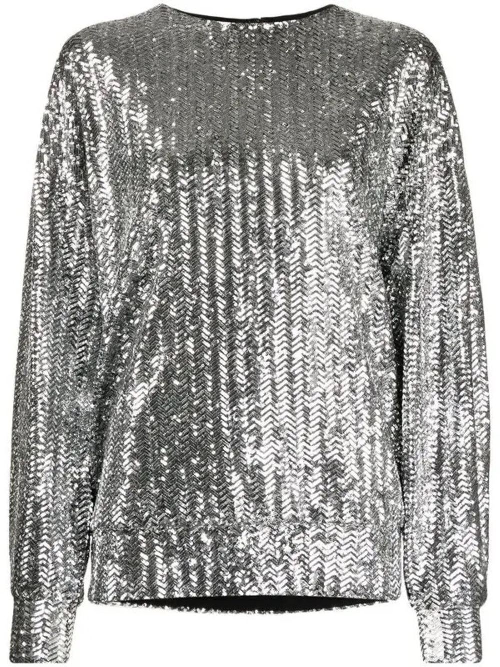 NWOT Isabel Marant Olivia Silver Sequin tunic size 34 Trinny Woodall